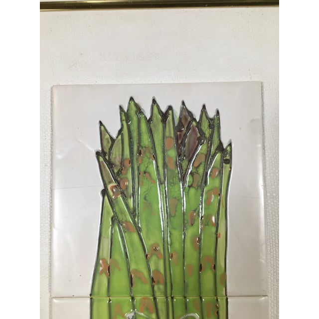 Asparagus Harris Strong Celery and Asparagus Framed Tile Pictures a Pair For Sale - Image 8 of 12