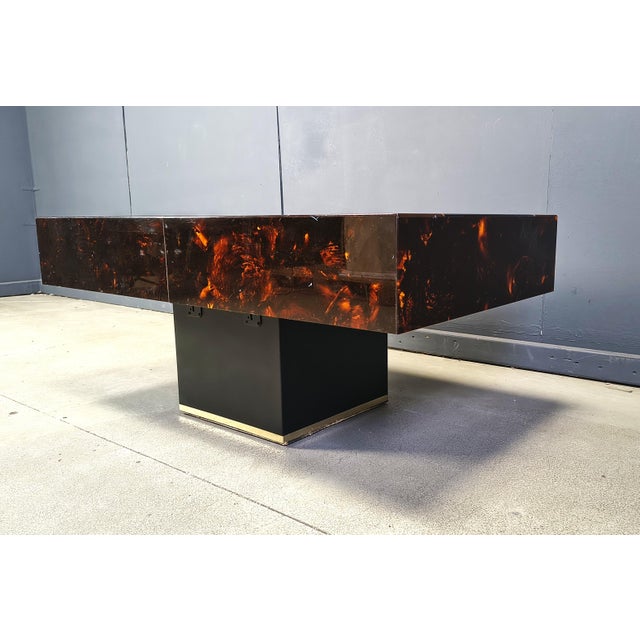 Hollywood Regency Vintage Hidden Bar Coffee Table from Eric Maville and Jean Claude Mahey, 1970s For Sale - Image 3 of 9