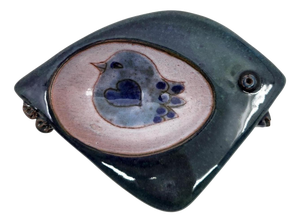 Ceramic Trinket Tray with Bird Decoration, France, 1950