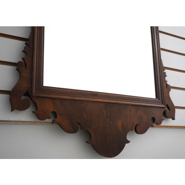 Flame Mahogany Chippendale Style Wall Mirror For Sale - Image 9 of 10