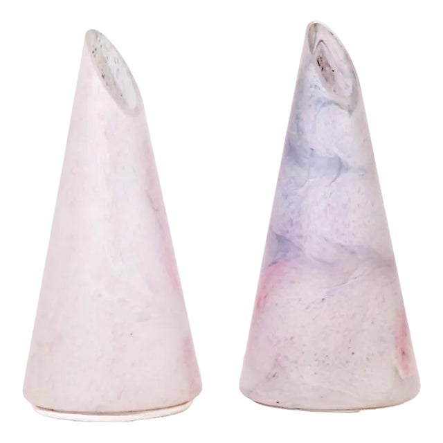 Italian Murano Glass Table Lamps in the style of Vistosi Murano, 1980s, Set of 2 For Sale