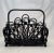 Boho Chic Black Painted Rattan Magazine Rack For Sale - Image 11 of 12