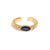 Sapphire Teardrop Gemstone Adjustable Gold Ring, Size 8 For Sale - Image 9 of 9