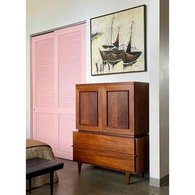 White 1970s Vintage Sailboats on Water Canvas Painting by Gregg For Sale - Image 8 of 12