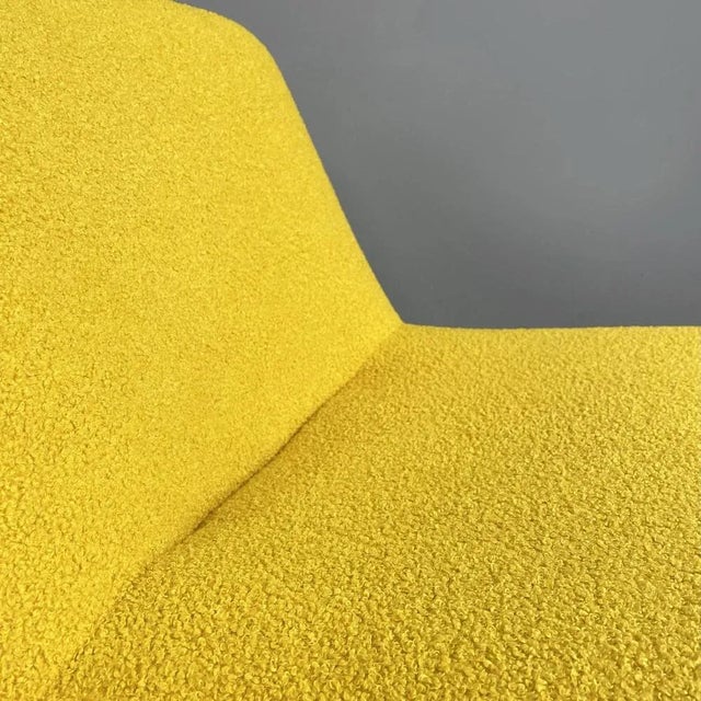 Yellow Set of Italian Modern Yellow Fabric Alky Lounge Chairs attributed to Piretti for Anonima Castelli 1970 For Sale - Image 8 of 12