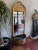 Early 19th Century French Gilded Wood Dressing Mirror With Marble Top Base/Pier and Hidden Compartment For Sale - Image 9 of 12