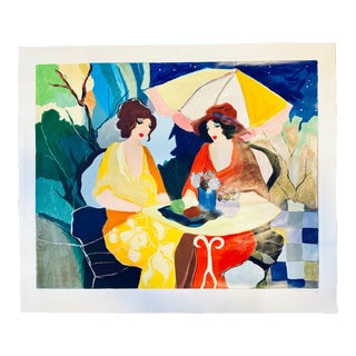 1980s Itzchak Tarkay Serigraph Signed and Numbered With Embossed Seal For Sale