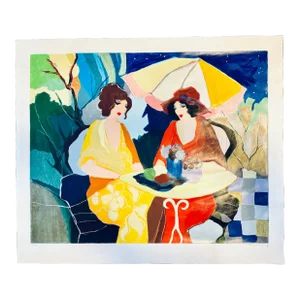 1980s Itzchak Tarkay Serigraph Signed and Numbered With Embossed Seal