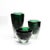 Hand Blown Murano Frozen Vase in Emerald Green Large For Sale - Image 9 of 10