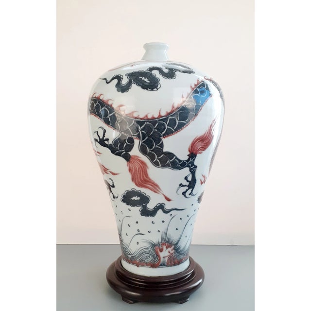 1920s Chinese Porcelain Dragon Meiping For Sale - Image 5 of 10