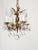 Vintage 4 Arm 4 Light Baby Pineapple Brass Cut Lead Glass Crystal Chandelier For Sale In South Bend - Image 6 of 12