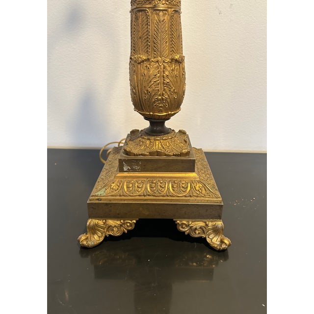 Early 20th Century Early 20th Century Neoclassical Bronze Table Lamp For Sale - Image 5 of 11
