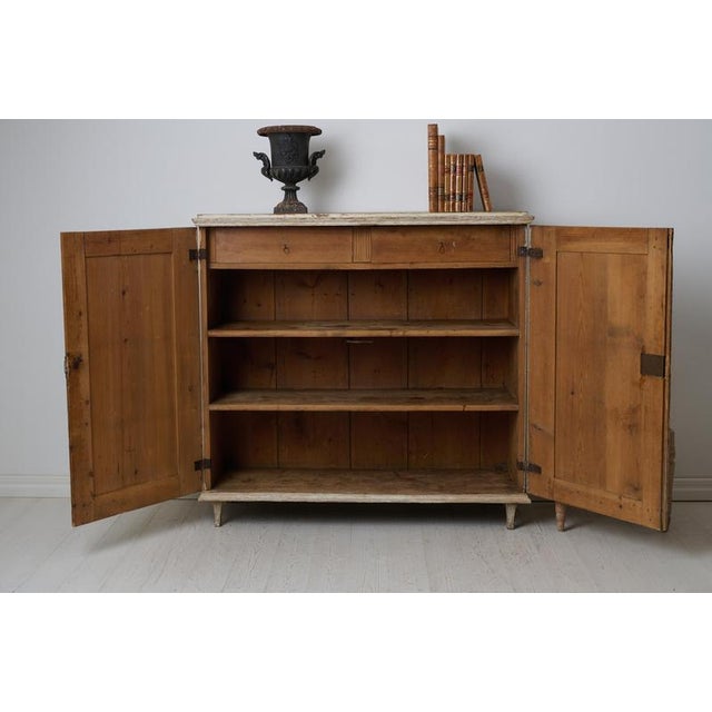 Gustavian (Swedish) Swedish Sideboard with Original Light Paint For Sale - Image 3 of 13