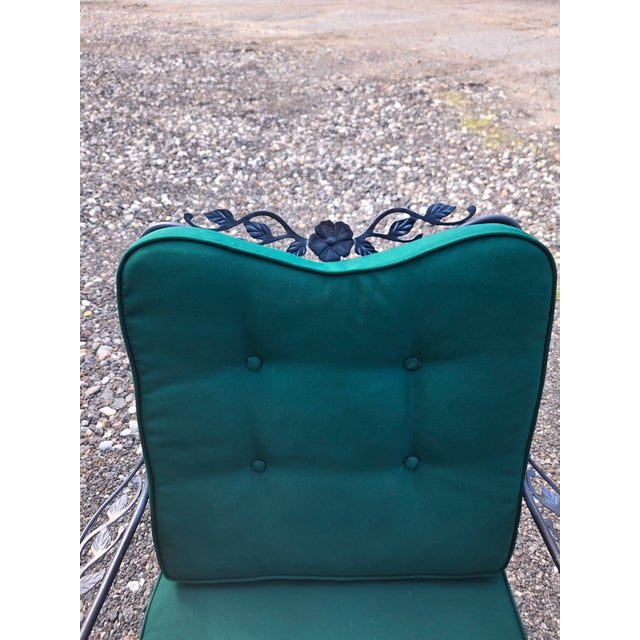 Vintage Wrought Iron Outdoor Patio Chair For Sale - Image 9 of 12