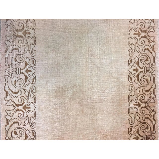 1900 - 1909 Antique Turkish Beige Runner 2'9 X 21'9 For Sale - Image 5 of 9