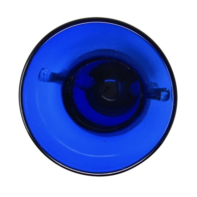 Blue Trophy Vase by Steven Correia - Signed and Dated (1990) For Sale - Image 9 of 9