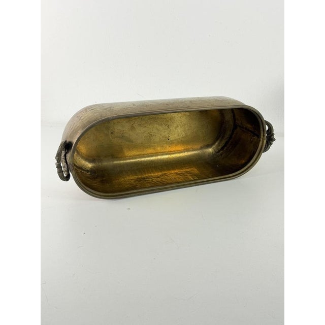 Large Oval Italian Brass Planter, 1950s For Sale - Image 12 of 14