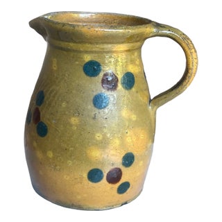 French Jaspe Redware Pitcher For Sale