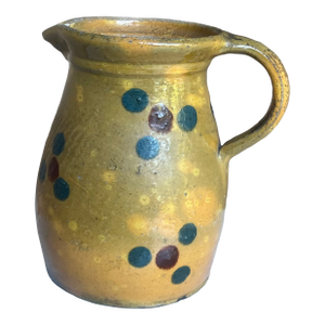 French Jaspe Redware Pitcher