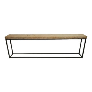 Vintage Narrow Old Plank Console Table For Sale