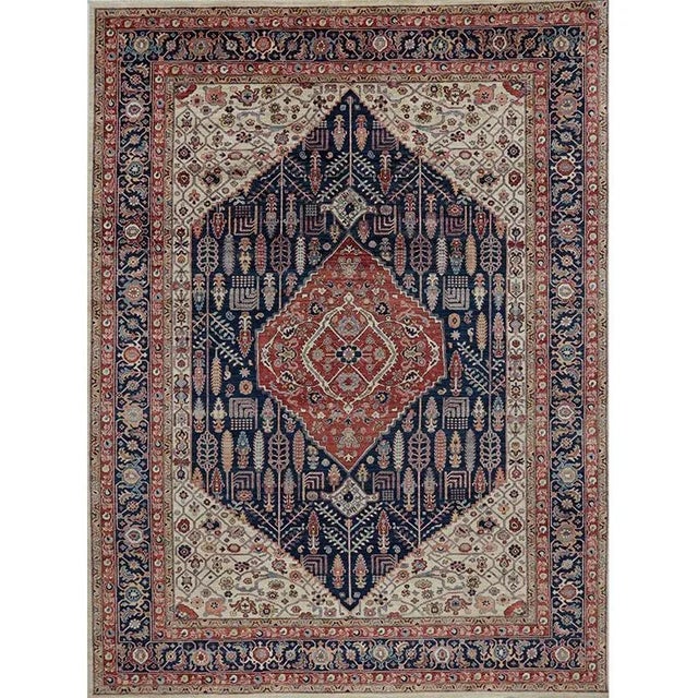 Handwoven Navy Bakhshayesh Style Rug 9'2" X 12'3" For Sale - Image 12 of 12
