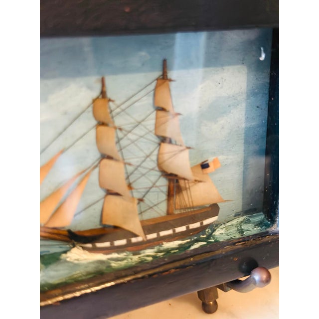 1960s Small Sailboat Shadow Box For Sale - Image 5 of 8