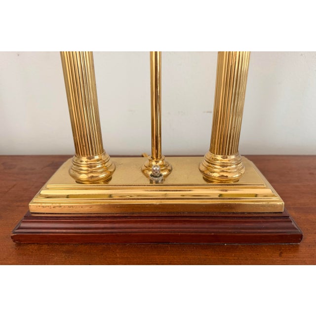 Virginia Metal Crafters French Brass Tole Bouillotte Candlestick Lamp For Sale - Image 4 of 11