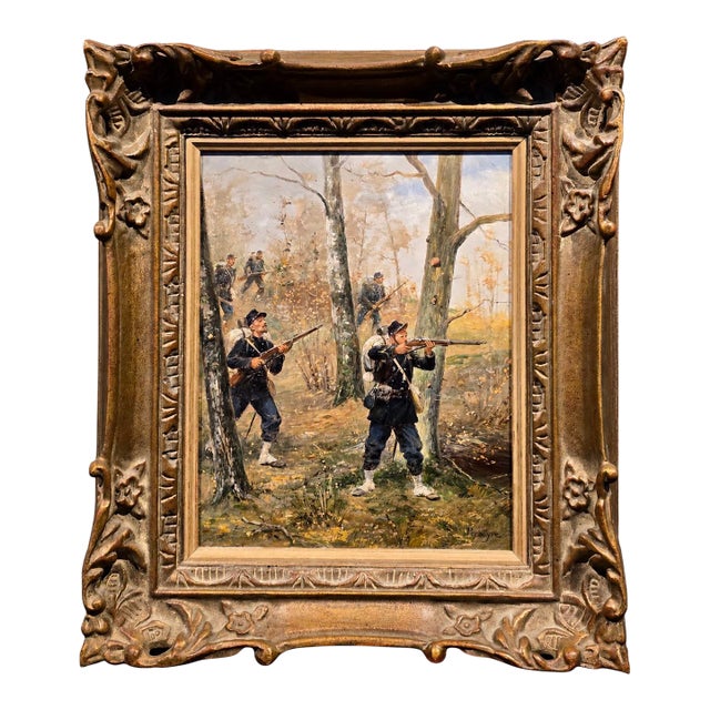 Paul Émile Léon Perboyre- 19th Century French Military Scene Oil Painting For Sale
