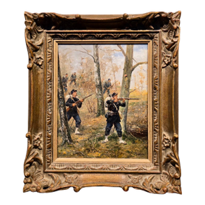 Paul Émile Léon Perboyre- 19th Century French Military Scene Oil Painting