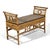 Mid 20th Century Bamboo and Cane Bench with Cushion For Sale - Image 4 of 11