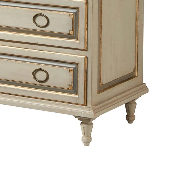 2020s Pair of French Provincial Painted Nightstands For Sale - Image 5 of 8