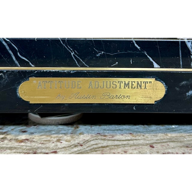Austin Barton “Attitude Adjustment” Signed Limited Edition Bronze Sculpture | 1995 For Sale - Image 16 of 18