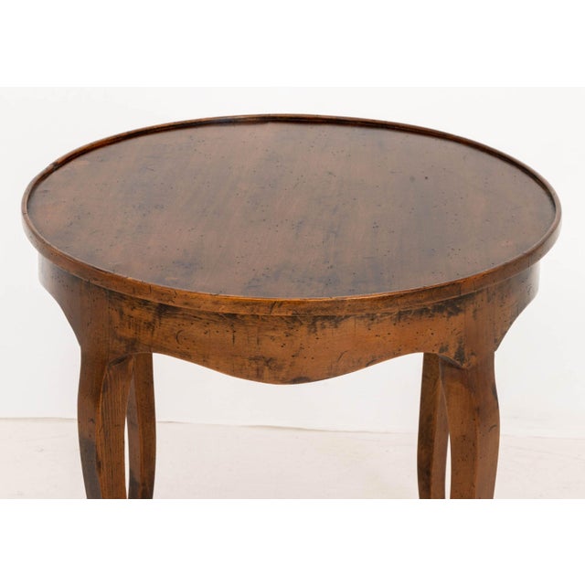 Italian Italian Circular Walnut Occasional Table For Sale - Image 3 of 7