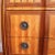 Wood French Transitional Marquetry Commode With Dark Grey Brèche Sainte-Anne Marble Top For Sale - Image 7 of 12