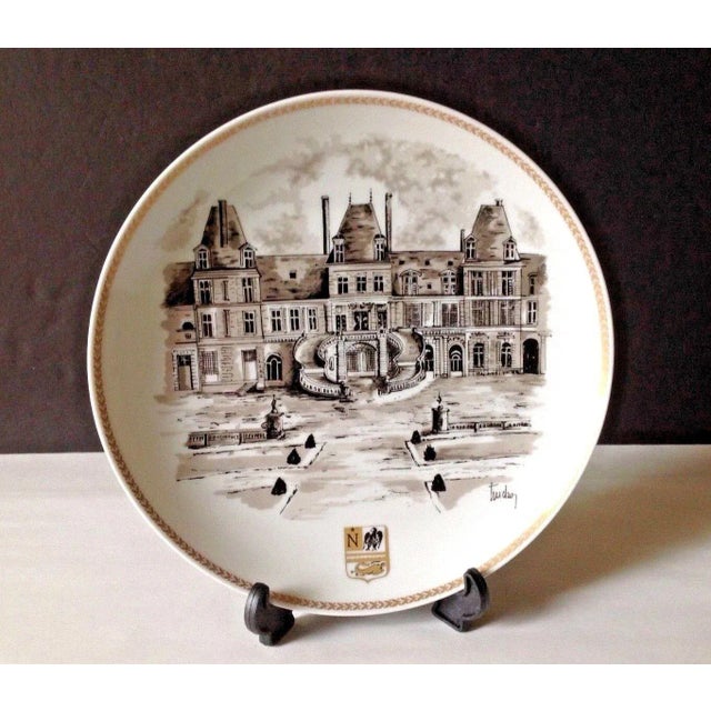 Vintage 1971 Louis Lourioux Limited Edition Chateaux de France No 1 Fontaine de Bleau Collector Plate made exclusively for...