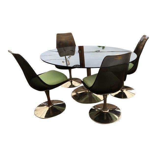 MidCentury Modern Chrome Acrylic Tulip Dining Chairs Set of 4 Chairish