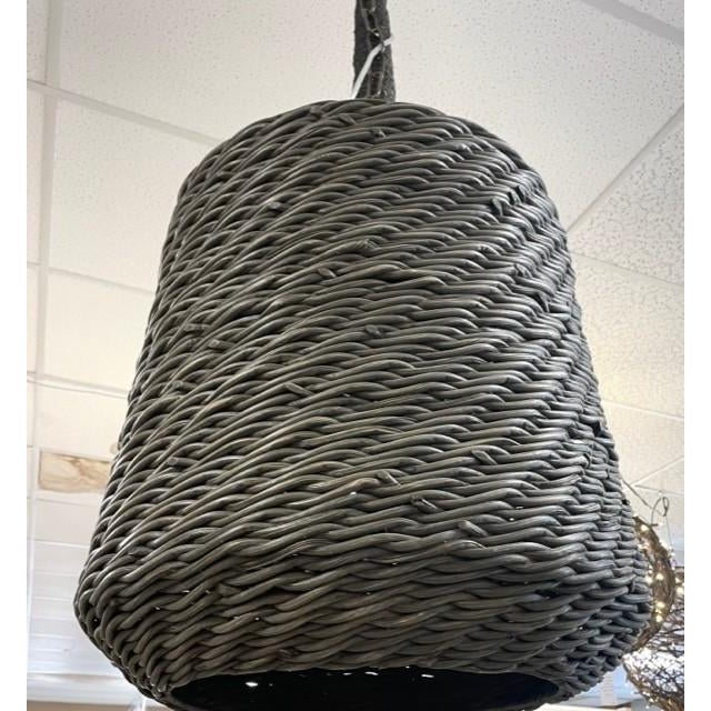 Palecek Woven Wicker Oversize Light Pendant For Sale - Image 4 of 8