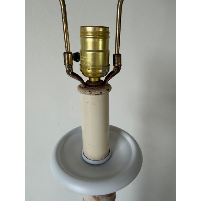 White 1970s Vintage Hollywood Regency White Twist-Carved Wood Floor Lamp For Sale - Image 8 of 12
