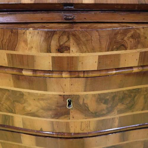 Inlaid Wooden Secretaire with Four Drawers and Internal Compartments For Sale - Image 4 of 18