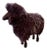 Lalanne Style Carved Wood Black Sheep Stool or Sculpture For Sale