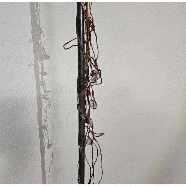 Copper Wired Floor Lamps with Small Stones, Set of 2 For Sale - Image 5 of 18