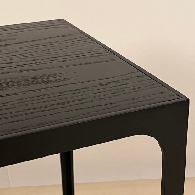 Large 'Esquisse' Ebonized Oak Side Table by Design Frères For Sale In Los Angeles - Image 6 of 8