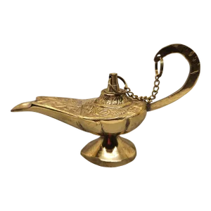 Miniature Vintage Brass Aladdin Lamp
