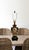 Large Japanese Satsuma 'Moriage' Black and Gold Kannon Table Lamp, Signed For Sale - Image 11 of 12