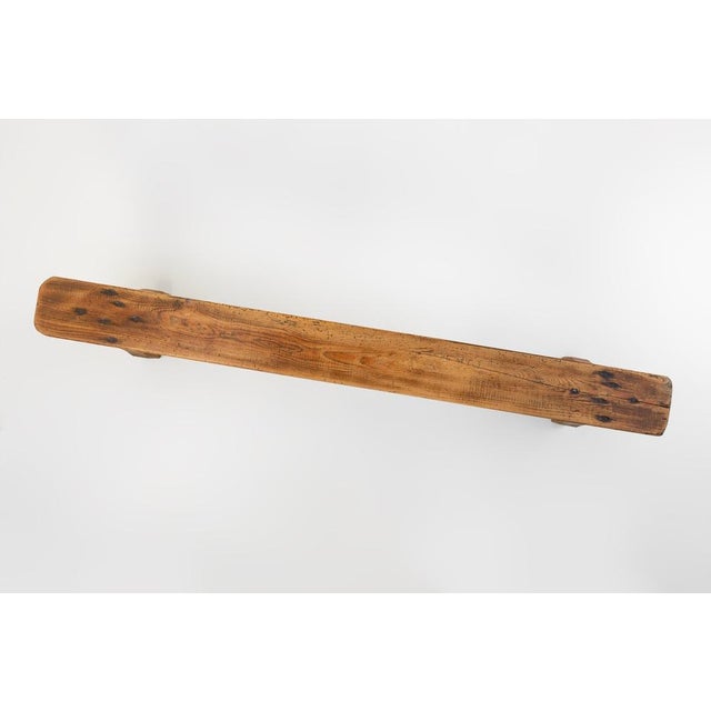 Brown Rustic Low Bench in Wood, France, 1850s For Sale - Image 8 of 11