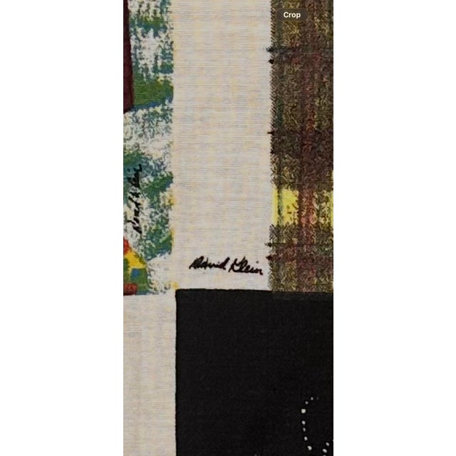 Printmaking Materials David Klein Twa Travel Banner Large Screen Print on Linen Mid Century Wall Art For Sale - Image 7 of 8