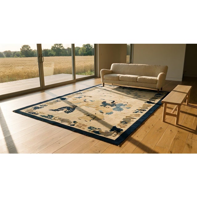 Early 20th Century Chinese Peking Carpet with Eight Immortals Playing Weiqi "Go" For Sale In New York - Image 6 of 8