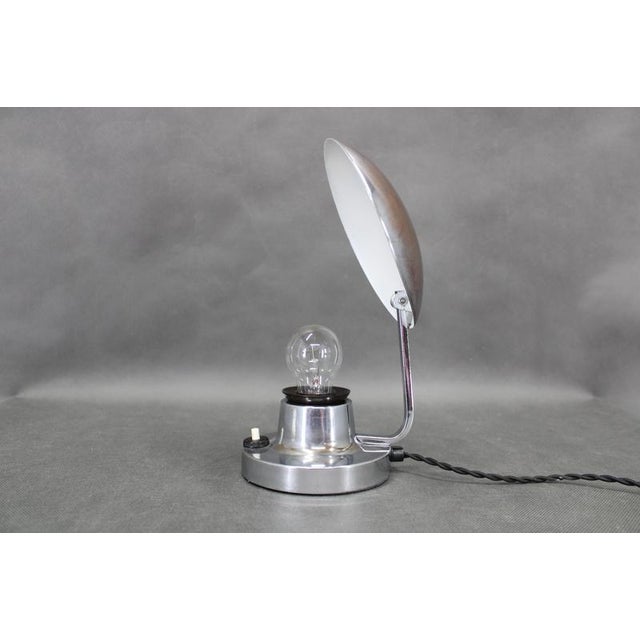 Metal Bauhaus Adjustable Table Lamp from Napako, Czechoslovakia, 1940s For Sale - Image 7 of 12