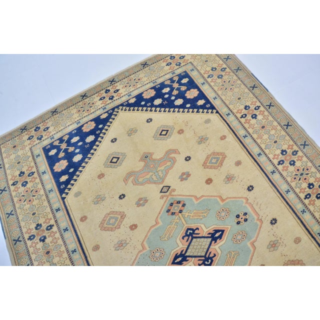 Rug & Kilim 1960s Hand Woven Turkish Tan Color Large Size Rug For Sale - Image 4 of 11