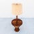 Restored 1960s Sculpted Walnut & Brass Floor Lamp With Cocktail Table For Sale - Image 11 of 12